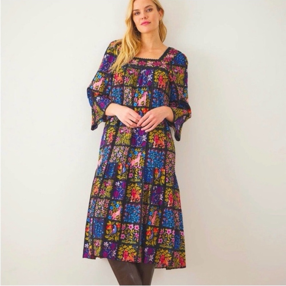 Printfresh Stained Glass Float On Midi Dress - image 2